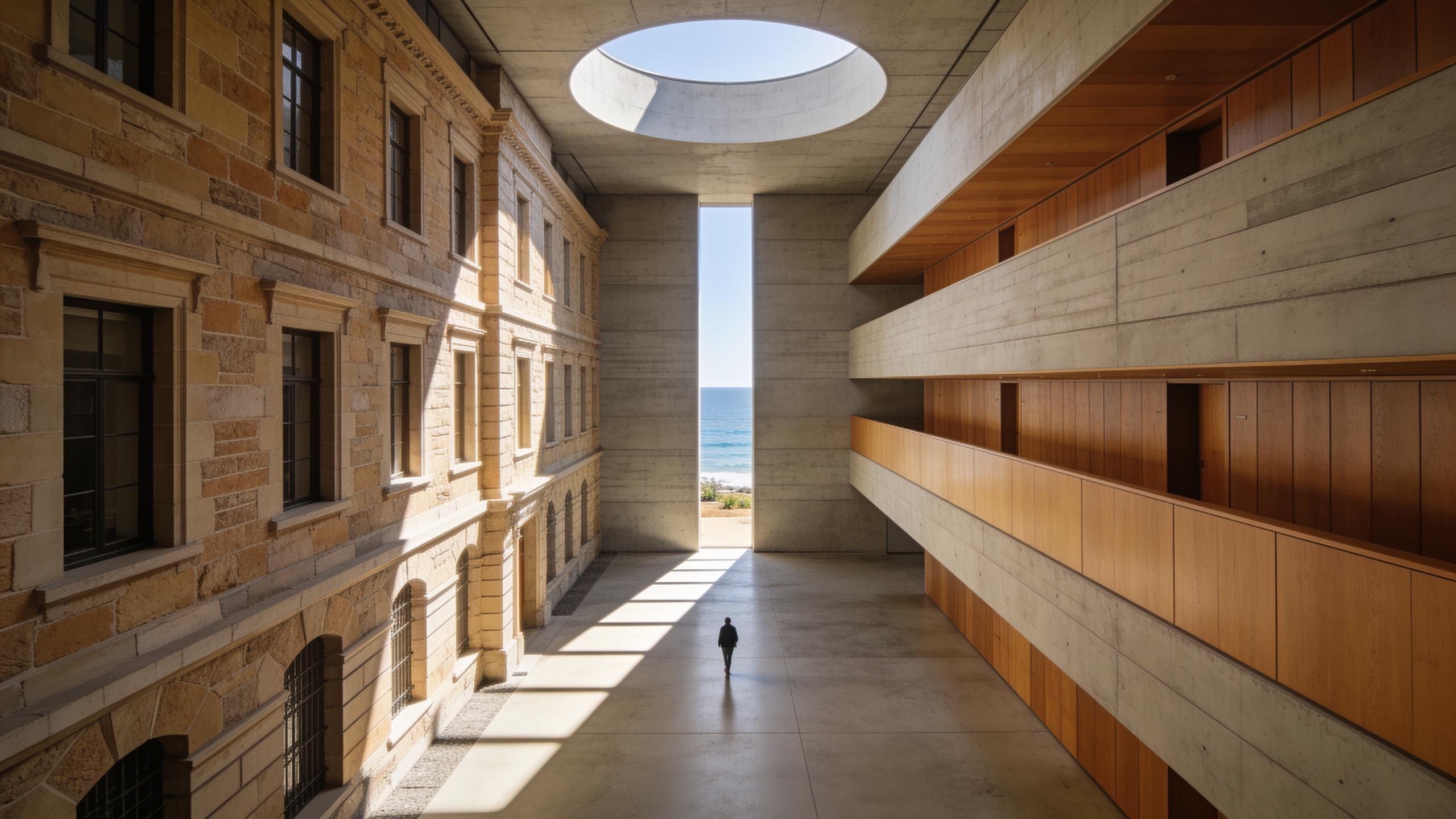 The blueprint realised — vaults and stairs built in stone